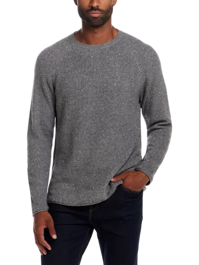 Weatherproof Vintage Regular Fit Waffle Donegal Crewneck Pullover In Gray