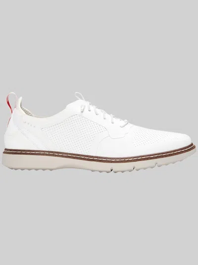 Stacy Adams Synchro Leather Oxford Dress Sneakers In White