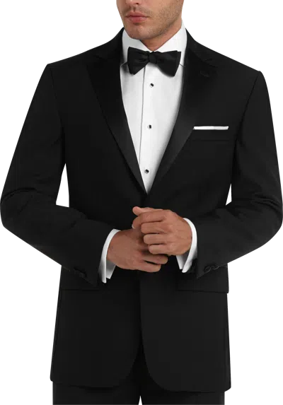 Pronto Uomo Platinum Modern Fit Wool Blend Notch Lapel Tuxedo Jacket In Black
