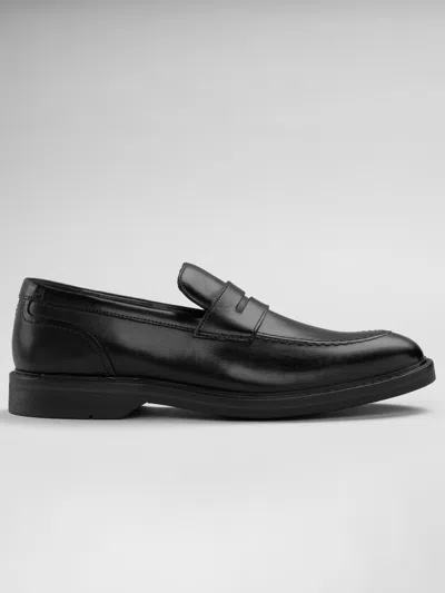 Clarks Aldwin Step Moc Toe Slip On Shoes In Black