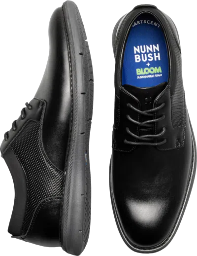 Nunn Bush Chase Plain Toe Oxfords In Black