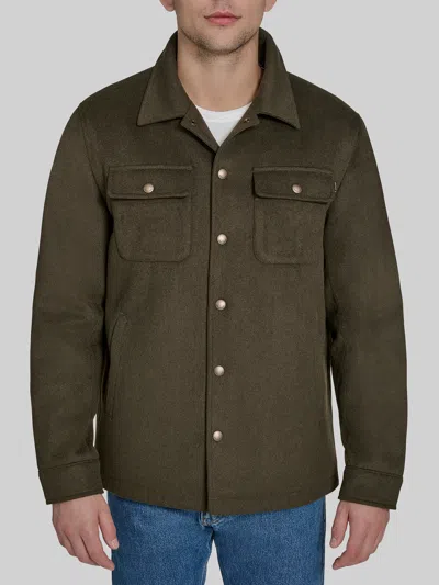Dockers Shacket With Sherpa Lining In Green