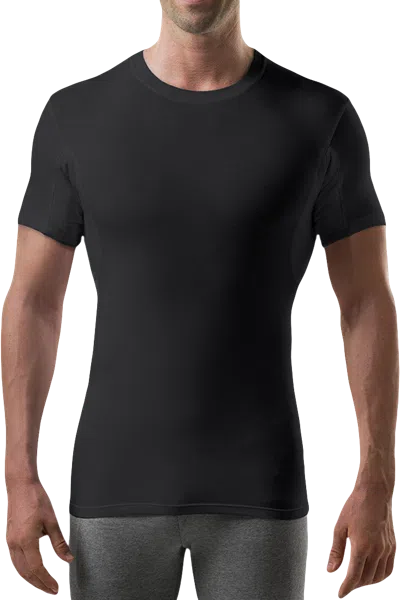 Thompson Tee Sweatproof Slim Fit Crewneck Undershirt In Black