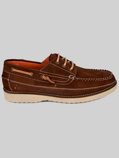 Roan Glory Lace Boat Shoes In Brown