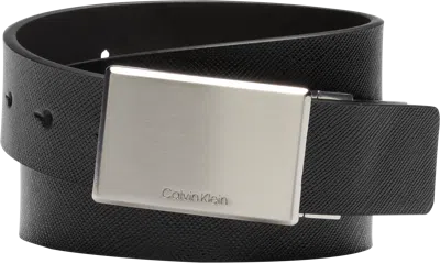 Calvin Klein Reversible Leather Belt In Black