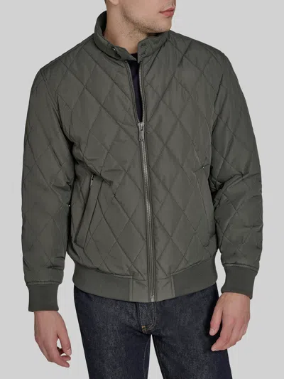 Dockers Diamond Quilted Bomber In Green