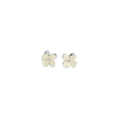 Marni Light Yellow Floral Earrings In Yellow