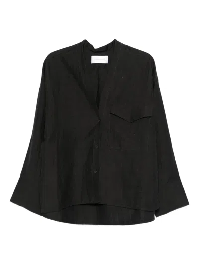 Christian Wijnants Tariez V-neck Shirt In Black