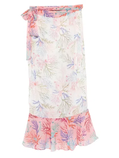 Patbo Ruffled Seaweed Sarong In Pink