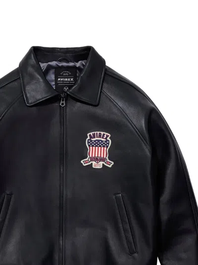 Avirex Appliquéd Bomber Jacket In Black