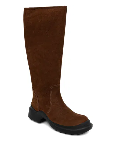 Jeffrey Campbell Zip-up Knee-high Boots In Brown