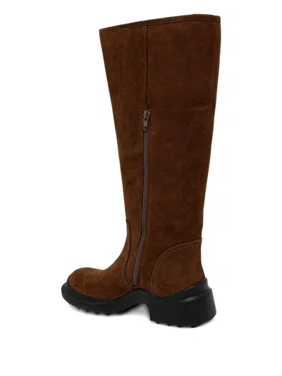 Jeffrey Campbell Zip-up Knee-high Boots In Brown