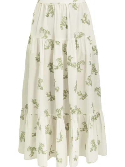 Erdem Floral-print Maxi Skirt In Multi