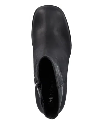 Jeffrey Campbell Humanity Platform Heel Ankle Boots In Multi