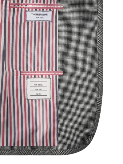 Thom Browne Prince Of Whales Cropped Blazer In Gray