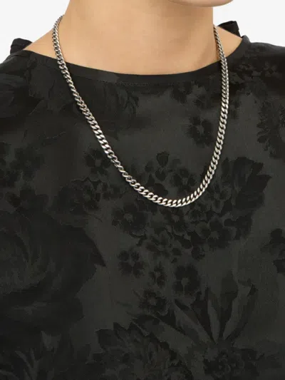 Mm6 Maison Margiela Curb Necklace In Silver