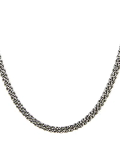 Mm6 Maison Margiela Curb Necklace In Silver