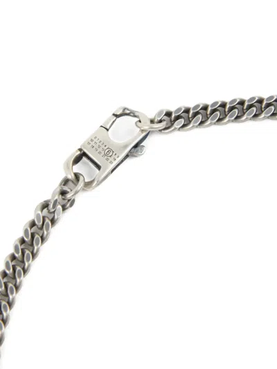 Mm6 Maison Margiela Curb Necklace In Silver