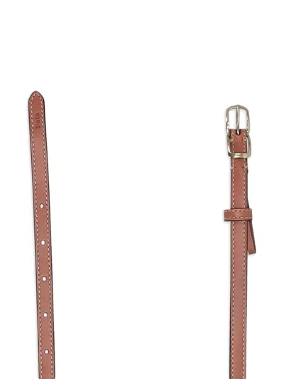 Polo Ralph Lauren Buckle Leather Belt In Brown