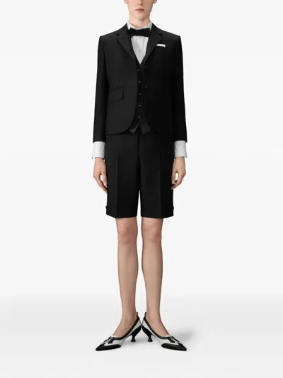 Thom Browne Button Waistcoat In Black