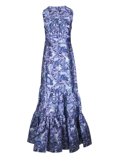 Sachin & Babi Rori Frozen Floral-print Maxi Dress In Blue