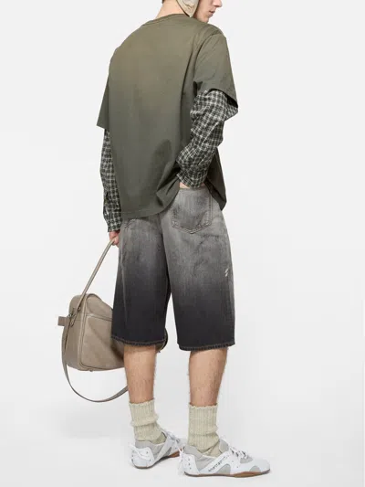 Acne Studios Denim Shoorts Loose Fit In Gray