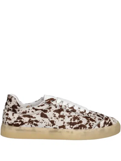 Copenhagen Patterned Lace-up Sneakers In White