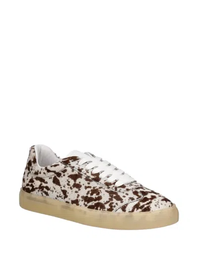 Copenhagen Patterned Lace-up Sneakers In White