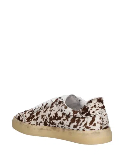 Copenhagen Patterned Lace-up Sneakers In White