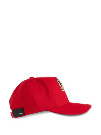Amiri Appliqué Strap Back Hat In Red