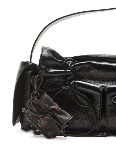 Acne Studios Multi-pocket Headphones Case In Black