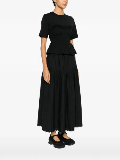 Cecilie Bahnsen Ruffled Top In Black