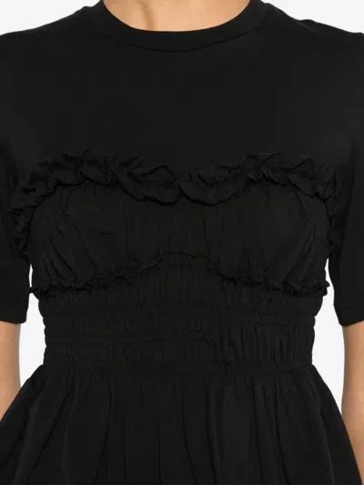 Cecilie Bahnsen Ruffled Top In Black