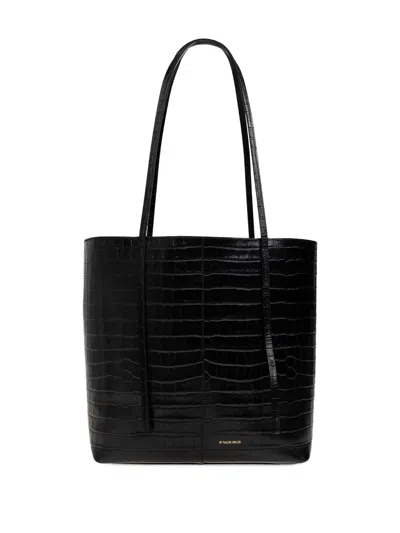 By Malene Birger Abilso Croc-embossed Tote Bag In Black