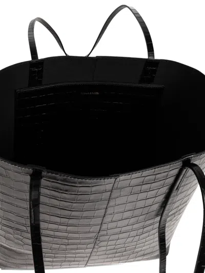 By Malene Birger Abilso Croc-embossed Tote Bag In Black