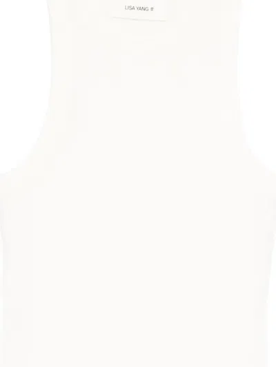 Lisa Yang Amya Cotton And Cashmere Top In White