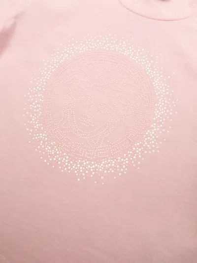 Versace Embellished T-shirt In Pink
