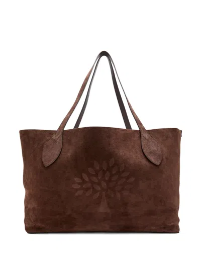 Mulberry Oversized Tree Pattern Shoulder Bag In Brown