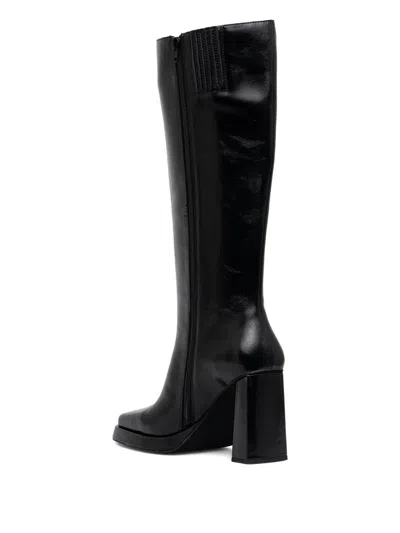 Jeffrey Campbell Maximal-3 Square-toe Knee-high Boots In Black