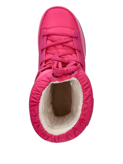 Bogner Quilted Lace-up Snow Boots In Pink