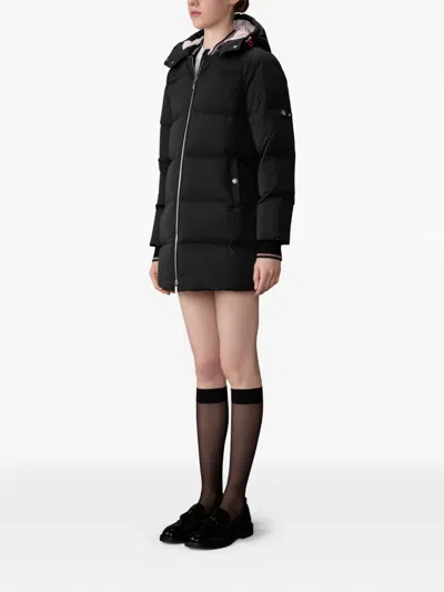 Thom Browne Zip-up Padded Coat In Blue