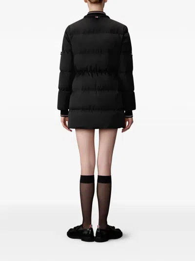 Thom Browne Zip-up Padded Coat In Blue