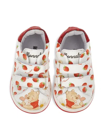 Monnalisa Strawberry-print Glitter Sneakers In Multi