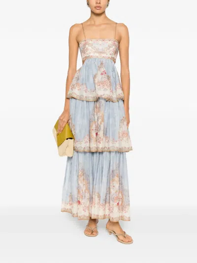 Zimmermann Daylight Tiered Floral-print Maxi Dress In Multi