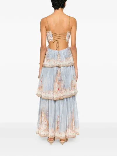 Zimmermann Daylight Tiered Floral-print Maxi Dress In Multi