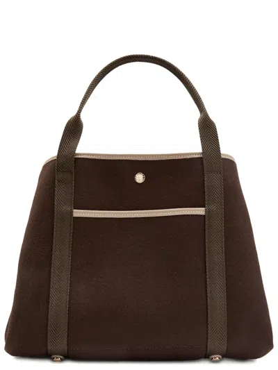 Rue De Verneuil Traversée Handle Tote Bag In Brown