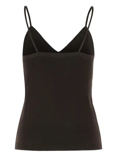 Lisa Yang Braided-straps Cashmere Tank Top In Brown