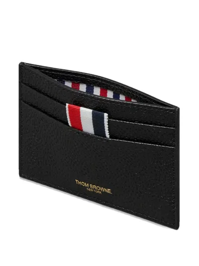 Thom Browne Lunar New Year Grain-leather Card Holder In Black