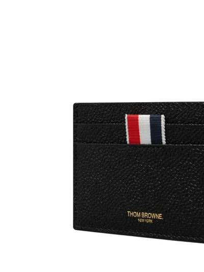 Thom Browne Lunar New Year Grain-leather Card Holder In Black