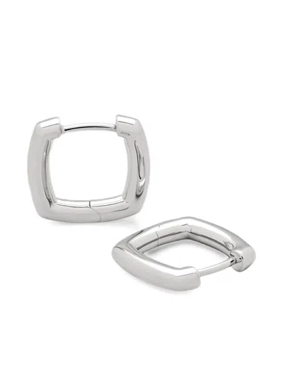 Tom Wood Square-shape Hoop Earrings In Gray